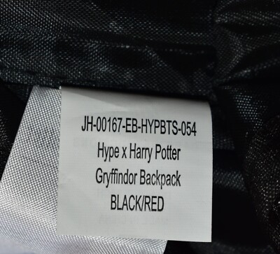 A8 NWT HYPE X HARRY POTTER Gryffindor Black/Red Backpack HYPBTS-054 O/S A8 NWT HYPE X HARRY POTTER Gryffindor Black/Red Backpack  main image 2