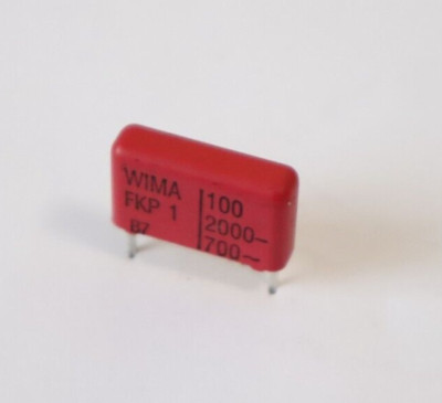 5 x Hochimpulsfeste PP-Kondensatoren - 100 pF - 2 kV - 10% - RM 10 mm - NEU