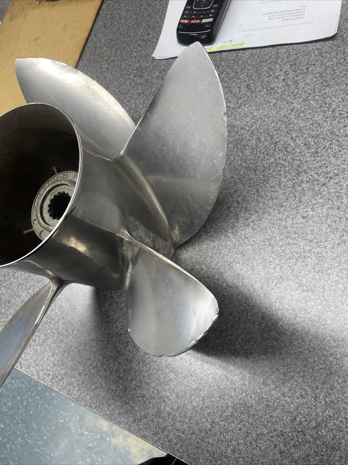 QUICKSILVER HIGHFIVE 23P BOAT PROP STAINLESS STEEL 5 BLADE 4881576223