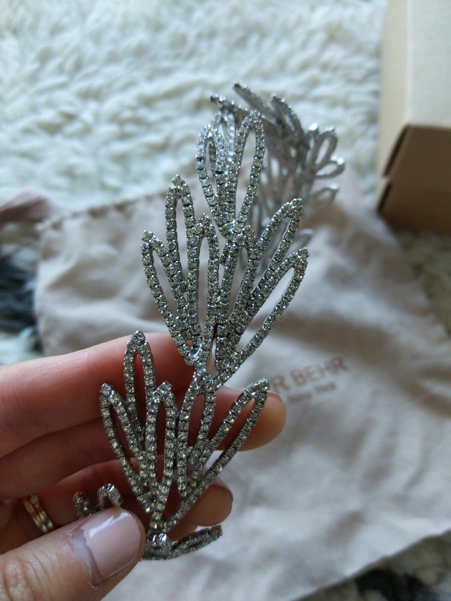 Jennifer Behr Alisha Tiara Headpiece Swarovski Crystal  display picture 1