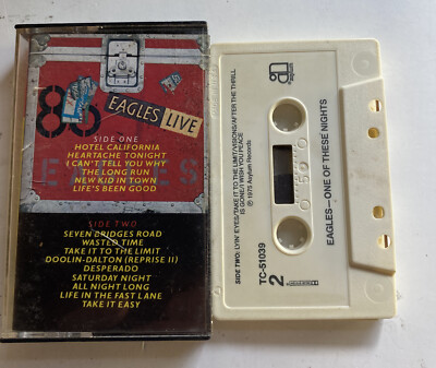 EAGLES LIVE  Cassette Asylum Records BC-5705 Dolby 1980