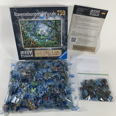 Ravenburger Escape Exit Puzzle - The Unicorn (759 Pieces, Level 3) Complete!