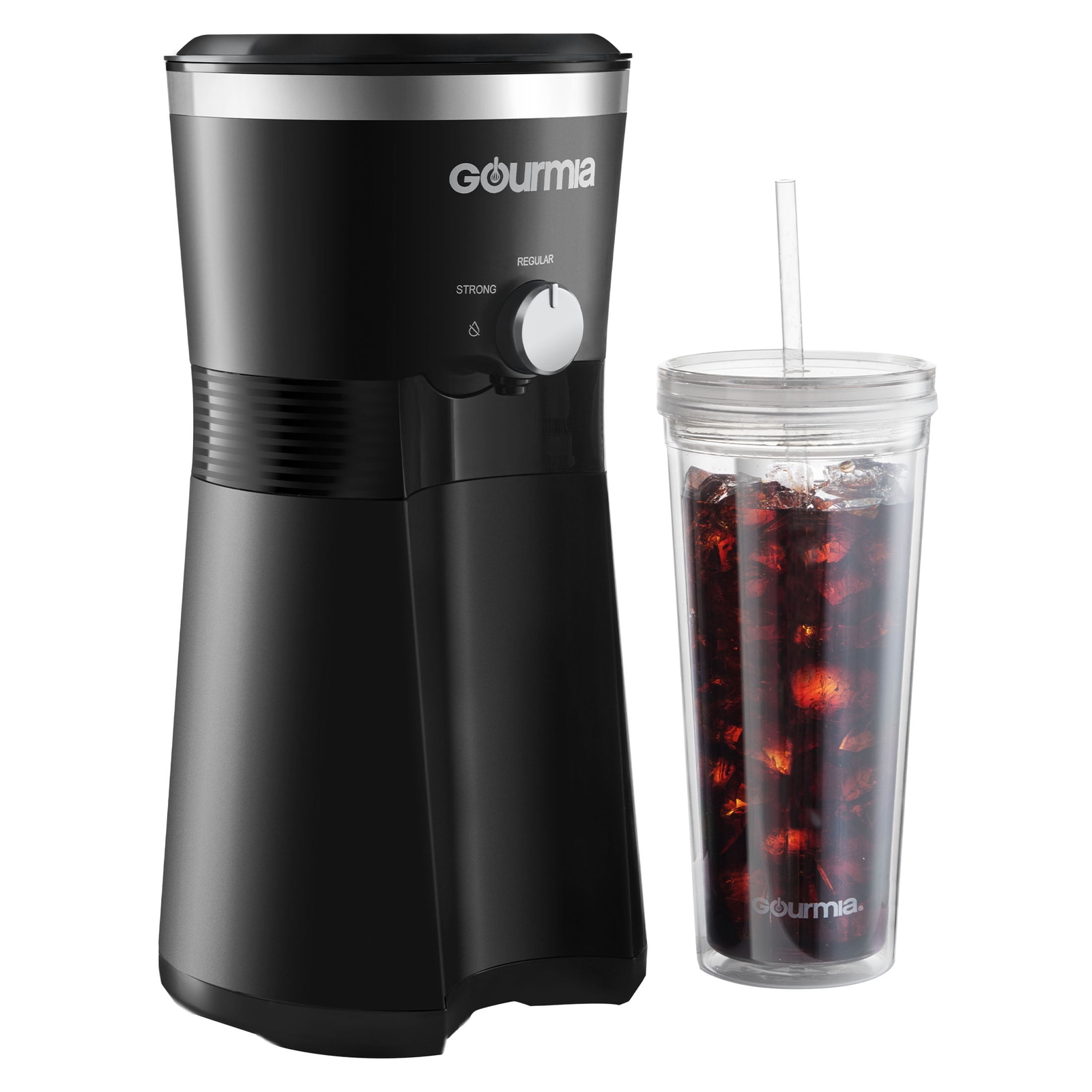 Gourmia Iced Black Coffee Maker 4 Minutes 3 Steps 25 fl oz Reusable