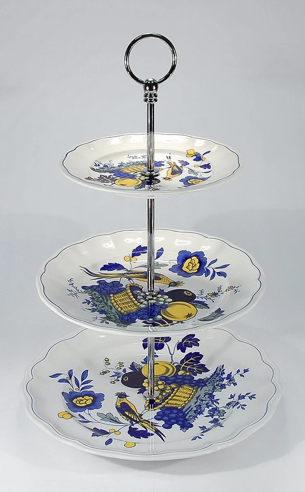 Spode England "Blue Bird" Etagere 3-stufig - Bild 1 von 1