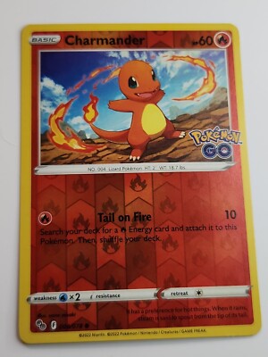 POKEMON GO - CHARMANDER 008/078 -  REVERSE HOLOGRAPHIC Pokémon TCG 