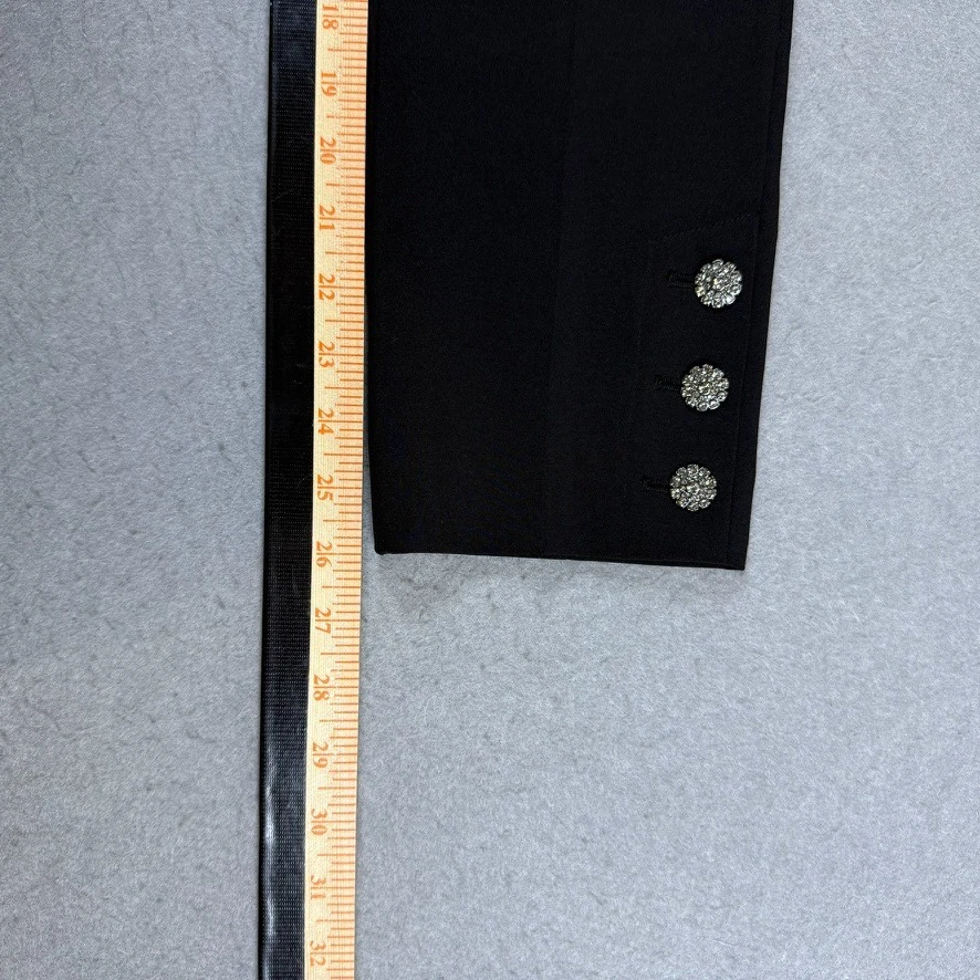 Pantalone donna Kate Spade nero elegante taglia 0 impreziosito alla caviglia slim fit 26x26