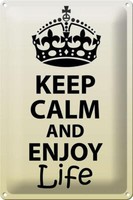 Blechschild Spruch 20X30 Cm Keep Calm And Enjoy Life Metall Deko Schild Tin Sign
