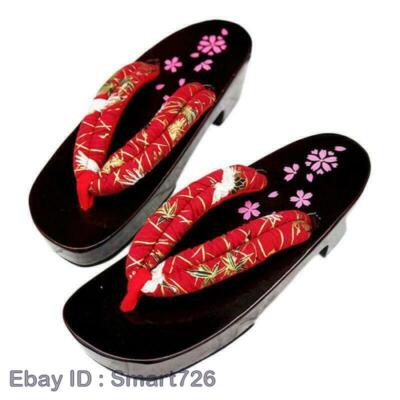 Women's Geta Japanese Style Geta Wooden Flip-flops Sandals Slippers Vintage
