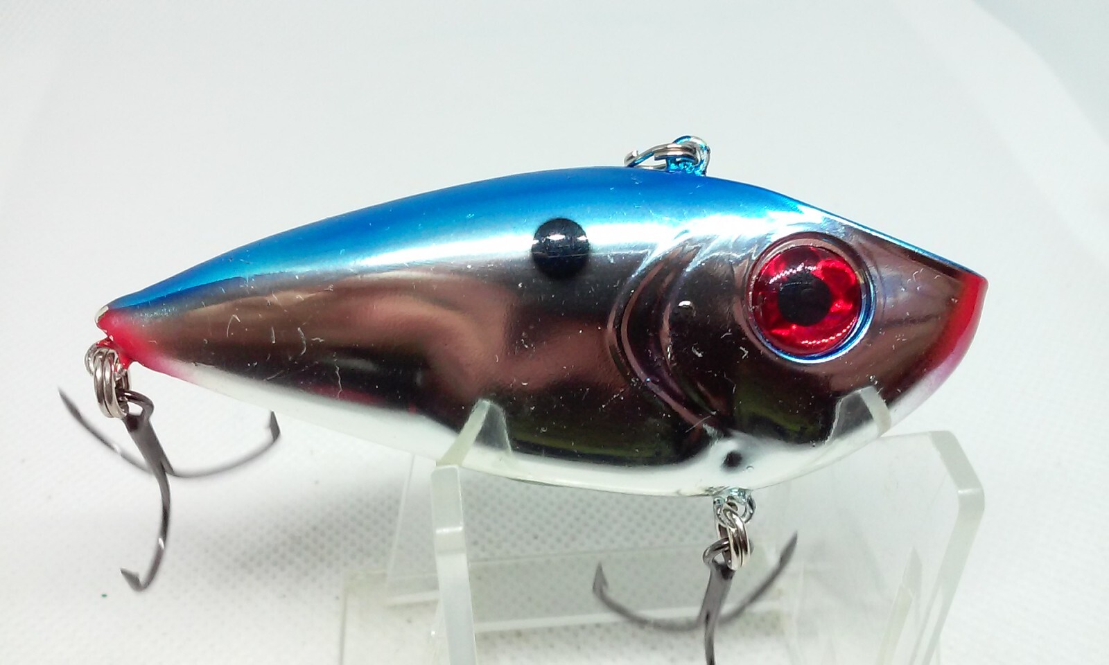 Strike King Red Eyed Shad Crankbait – Bleeding Chrome Blue Back, Lipless Bait For Bass Fishing - View #9
