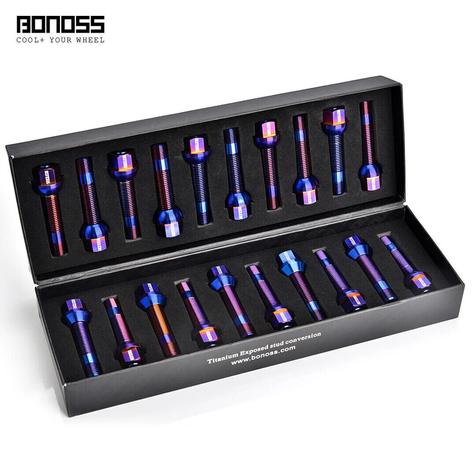 Conversión de perno de titanio azul grado 10x para Mercedes Benz GTC GTS AMG GT Foto 3 de 4