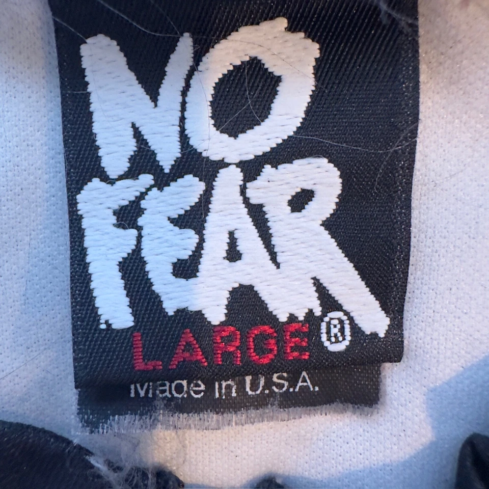 No Fear Shirt Mens Large Yellow Black Long Sleeve Half Zip Cycling Made USA - Image 3 of 4