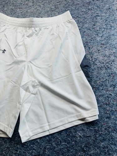 Pantaloncini basket Under Armour uomo taglia XL bianco grafite 10” cuciture interne senza tasche - Foto 2 di 7