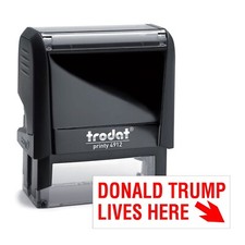 Donald Trump Lives Here Stamp - Self-Inking Custom - 3/4 x 1-7/8"