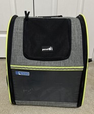 Pecute Pet Carrier Backpack Expandable Backpack with Breathable Mesh L Grey NEW