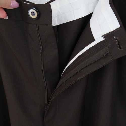 Mens Trousers 53 Waist 28.5 Leg CHUMS Dress Suit Office Brown Pants Slacks - Picture 7 of 14