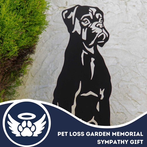 Personalised Dog Garden Memorial for 30 Breeds Stone Grave Marker Plaque Statue - Picture 36 of 128