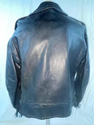 VTG 40S 50S M PLAID LINED BECK NORTHEASTER FLYING TOGS HORSEHIDE