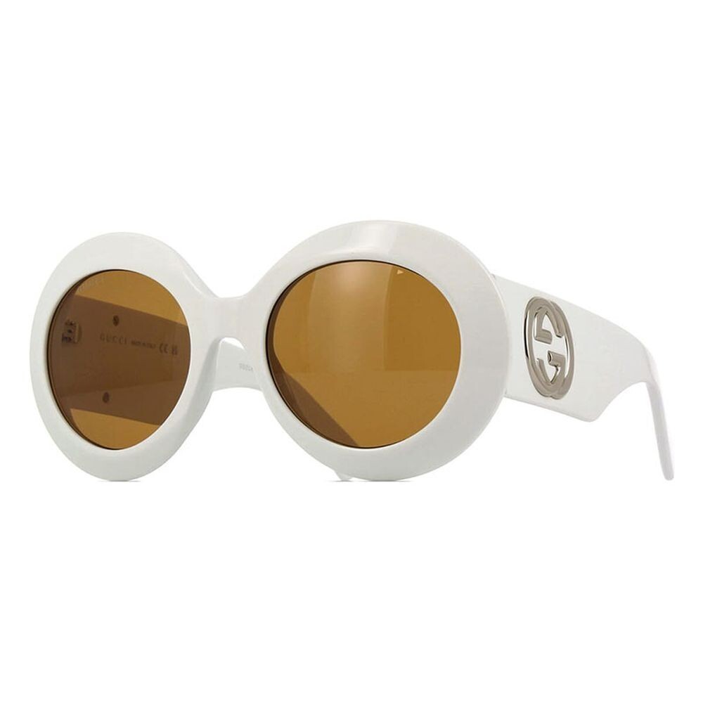NEW GUCCI ROUND SUNGLASSES GUCCI GG1647S 003 WHITE BROWN  display picture 1