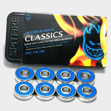 Spitfire Wheels Classics Skateboard Longboard Speed Bearings Set/8 NEW w/Tin Box