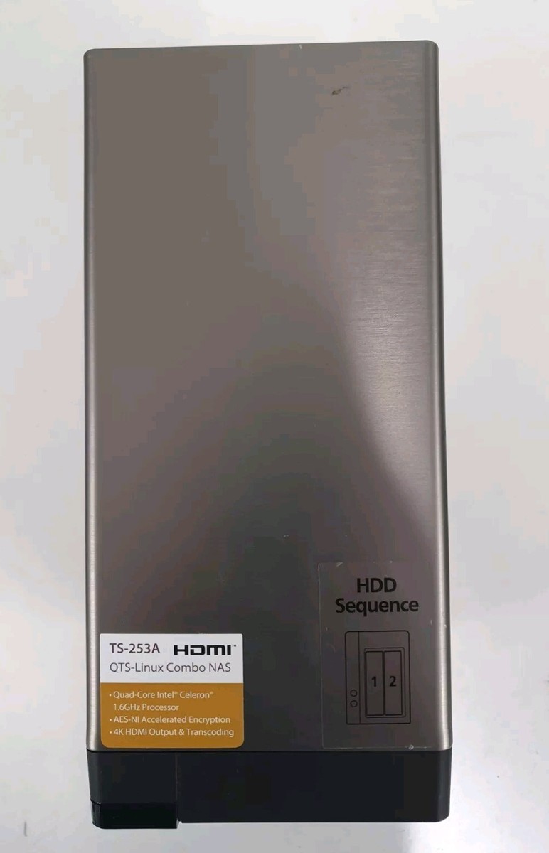 QNAP TS-253A QTS-Linux Combo NAS Celeron N3160 8GB RAM With WD 2 x