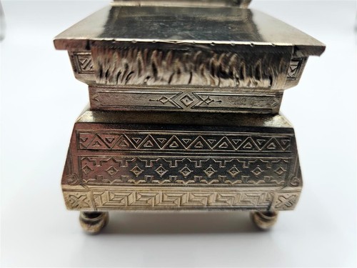 ♛Russian Imperial Fine Silver Salt Tsarist Throne Chair by Julius Rappoport 1882 - Picture 10 of 24