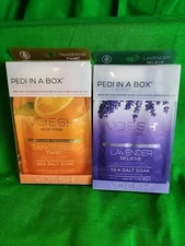 Voesh Pedi In A Box Deluxe 4 Step Pedicure Tangerine, Lavender. Unopened