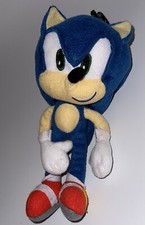 Sonic The Hedgehog Blue Plush Zippered Coin Purse 8" SEGA -Missing Keychain Clip