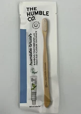 The Humble Co. Bamboo Toothbrush with Mint Fluoride Toothpaste - Brand New Vegan