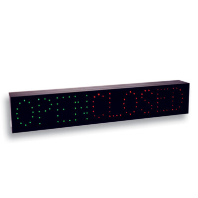 82-1-1-01-0 EXITRONIX DIRECT VIEW DIRECTIONAL SIGN, 32.6''x6'', BRONZE, OPEN/CLOSE