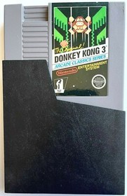 ORIGINAL VINTAGE 1986 "DONKEY KONG 3" NINTENDO NES 5 SCREW VIDEO GAME CARTRIDGE