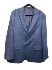 Jos A Bank Men Signature Blue Red Plaid Blazer Size 44R Silk Wool Old Money