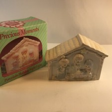 Enesco Precious Moments Nativity Manger Night Light 1992 Vintage 6"x5" Christmas