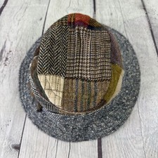 Hanna Hats Adult Small Brown Walking Patchwork Wool Tweed Donegal Ireland