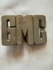 Vintage GMC Belt Buckle Solid Brass Taiwan R.O.C. 4178 General Motors
