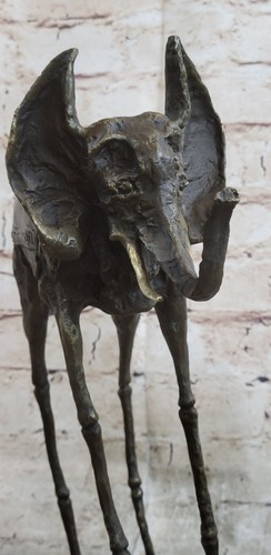 SALVADOR DALI ABSTRACT BRONZE SCULPTURE SIGNED AND SEALED FIGURINE FIGURE ART - Picture 6 of 10