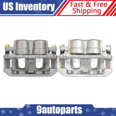 Pair Front Disc Brake Calipers w/ Bracket For 2005 Chevrolet Equinox