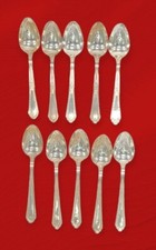 Holmes Edwards Silverplate Inlaid Romance Spoon 10pc 6in no monogram