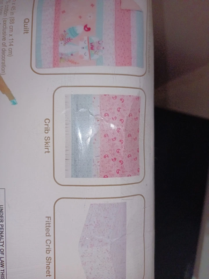 Trend Lab Wild Flower 3 Piece Crib Set Bedding Animal Nature Woods  - Image 4 of 4