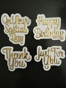 8 Pce Joyeux Anniversaire Merci Journee Speciale Juste Pour Vous Mots Decoupe Cutter Ebay