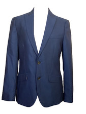 SAVILE ROW COMPANY LONDON - NAVY BLUE MICRO PATTERN 2-BUTTON BLAZER