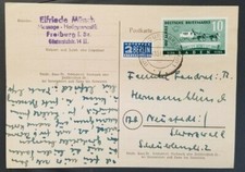 BADEN FRENCH OCCUPATION Mi. #54-55 used stamps on covers! CV $150