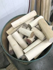 170+" TOTAL *QUALITY* 2-3/4"x3-12" Hard Maple Dowel Woodworking/Craft Dowel Ends