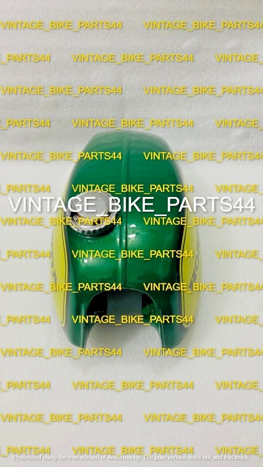 Tanque de gasolina Honda SL125 SL100 K1 acero pintado verde modelo 1973 a 1975 Foto 3 de 4