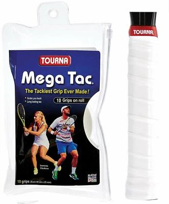 Tourna Mega Tac XL - weiß - 10er-Pack Overgriffe - Tennis