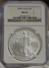 2006 US Silver Eagle $1 NGC MS69