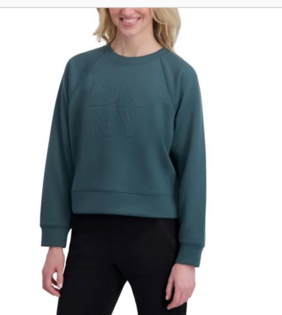 DKNY sport women's logo crewneck sweatshirt Dark Green  Size  L