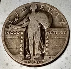 1930 SILVER STANDING LIBERTY QUARTER 25¢ . FREE SHPG