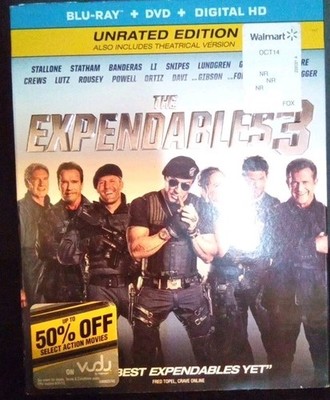 The Expendables 3 Blu-ray DVD Digital HD Unrated Edition Stallone Statham Snipes