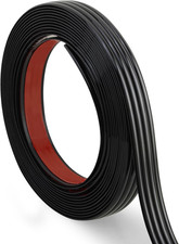 Glossy Black Finish Wall Molding Trim, 196.8" L X 0.79" W Peel and Stick Corner