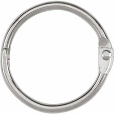 ACCO Loose Leaf Binder Rings, 1 Inch Capacity, Silver, 100 Rings / Box 72202 